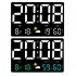 Digital Wall Clock 9 8 inch LED Display Adjustable Brightness Clock with Temperature Humidity Alarm Clock White Light