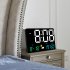 Digital Wall Clock 9 8 inch LED Display Adjustable Brightness Clock with Temperature Humidity Alarm Clock White Light
