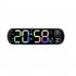 Digital Wall Clock  LED Alarm Clock With Large Display  Remote Control  9 Colored Ambient Lights  Data Cable  Brightness Adjustable  Wall Clock For Kitchen  Liv