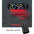 Digital Wall Clock  LED Alarm Clock With Large Display  Remote Control  9 Colored Ambient Lights  Data Cable  Brightness Adjustable  Wall Clock For Kitchen  Liv