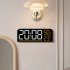 Digital Wall Clock Led Digital Clock With Brightness Adjustmen Time Humidity Temperature Colorful Font Power Outage Memory Function Wall Clocks For Office Bedro