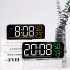 Digital Wall Clock Led Digital Clock With Brightness Adjustmen Time Humidity Temperature Colorful Font Power Outage Memory Function Wall Clocks For Office Bedro