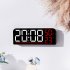 Digital Wall Clock Led Digital Clock With Brightness Adjustmen Time Humidity Temperature Colorful Font Power Outage Memory Function Wall Clocks For Office Bedro