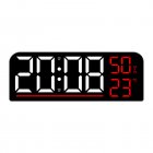 Digital Wall Clock Led Digital Clock With Brightness Adjustmen Time Humidity Temperature Colorful Font Power Outage Memory Function Wall Clocks For Office Bedroom red