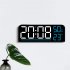 Digital Wall Clock Led Digital Clock With Brightness Adjustmen Time Humidity Temperature Colorful Font Power Outage Memory Function Wall Clocks For Office Bedro