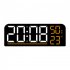 Digital Wall Clock Led Digital Clock With Brightness Adjustmen Time Humidity Temperature Colorful Font Power Outage Memory Function Wall Clocks For Office Bedro