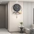 Digital Wall Clock with Battery Operated  Big Digits Round Non Ticking Silent Modern Wall Clock Decoration 21 65x15 75in