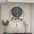 Digital Wall Clock with Battery Operated  Big Digits Round Non Ticking Silent Modern Wall Clock Decoration 21 65x15 75in