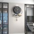 Digital Wall Clock with Battery Operated  Big Digits Round Non Ticking Silent Modern Wall Clock Decoration 21 65x15 75in