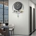 Digital Wall Clock with Battery Operated  Big Digits Round Non Ticking Silent Modern Wall Clock Decoration 21 65x15 75in