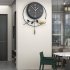 Digital Wall Clock with Battery Operated  Big Digits Round Non Ticking Silent Modern Wall Clock Decoration 21 65x15 75in