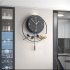Digital Wall Clock with Battery Operated  Big Digits Round Non Ticking Silent Modern Wall Clock Decoration 21 65x15 75in