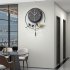 Digital Wall Clock with Battery Operated  Big Digits Round Non Ticking Silent Modern Wall Clock Decoration 21 65x15 75in