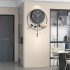 Digital Wall Clock with Battery Operated  Big Digits Round Non Ticking Silent Modern Wall Clock Decoration 21 65x15 75in