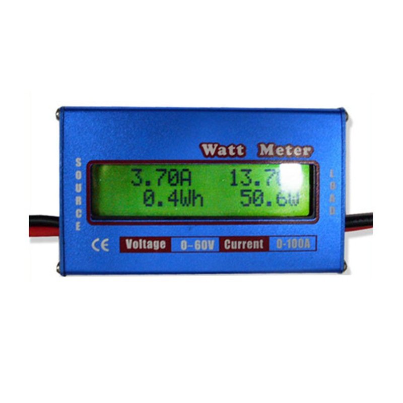 Digital Wattmeter High-accuracy Power Meter RC Watt Meter Checker Balance Voltage Battery Power Analyzer  100A
