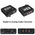 Digital to Analog Audio Converter with USB Cable Toslink Optical to Analog L R RCA Audio black