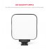 Dimmable LED Light Mini Portable Rechargable Video Fill Light for Live Broadcast Vlog Outdoor Photography Shooting black