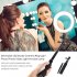 Dimmable LED Studio Camera Ring Light USB Charging 6 inch Wire Control Photo Phone Video Fill Light black
