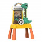 Dinosaur  Bean  Catcher Puzzle Peas Pickup Game Machine Interesting Patterns Parent-child Interactive Electric Toy For Children Yellow