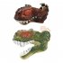 Dinosaur Mask With Spray Light Sound Changing Funny Mouth Movable Halloween Dinosaur Mask Toys For Boys Girls Party Gifts brown