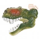 Dinosaur Mask With Spray Light Sound Changing Funny Mouth Movable Halloween Dinosaur Mask Toys For Boys Girls Party Gifts green