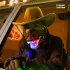 Dinosaur Mask With Spray Light Sound Changing Funny Mouth Movable Halloween Dinosaur Mask Toys For Boys Girls Party Gifts brown
