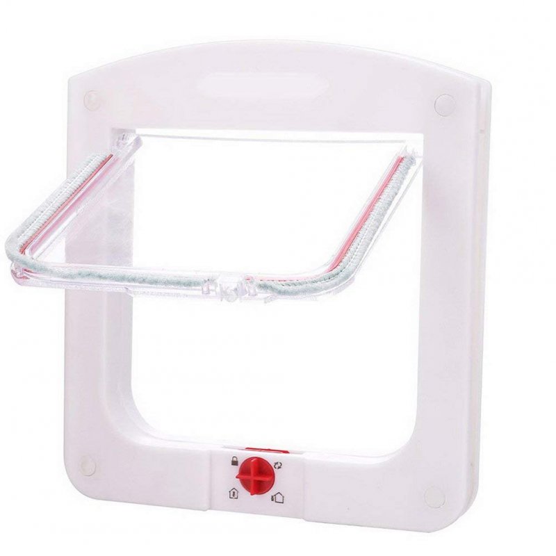 Direction Controllable Pet Flap Cathole Dog Cat Door Opening for Pets House Care Supplies White 22*20*3