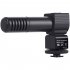 Directive Interview Microphone Characteristic for DSLR Cardioid Camera Camcorder black