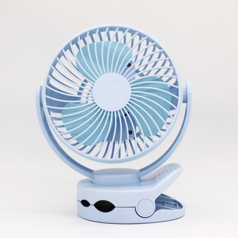 Disassemble USB Charging Mini Tabletop Clip Fan with Light  blue_160*113*193MM