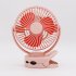 Disassemble USB Charging Mini Tabletop Clip Fan with Light  Pink 160 113 193MM