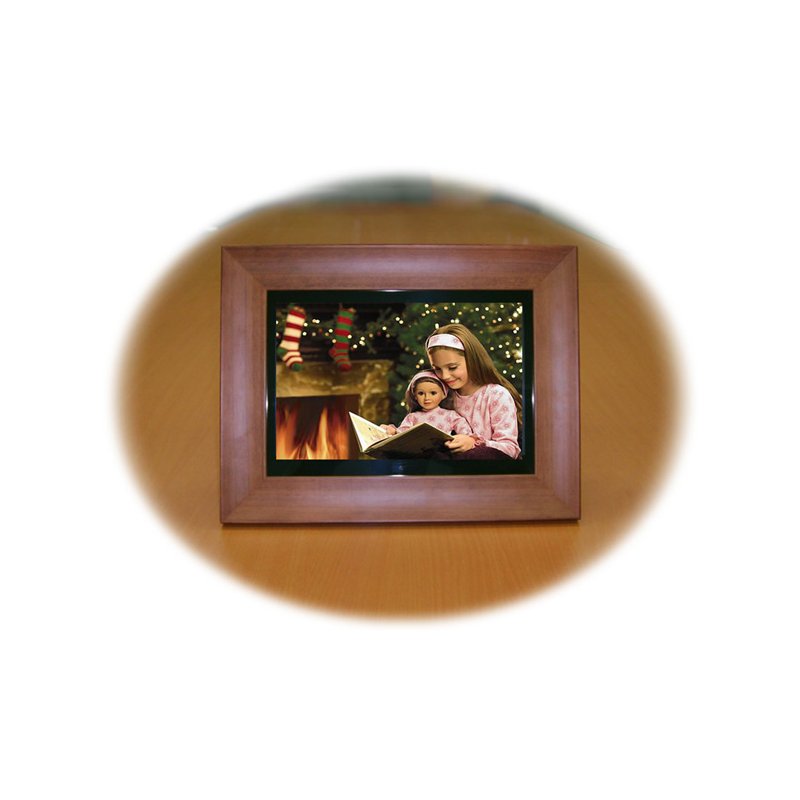 Digital Photo Frame(wood), 10.2-inch LCD, Built-in 512MB Flash