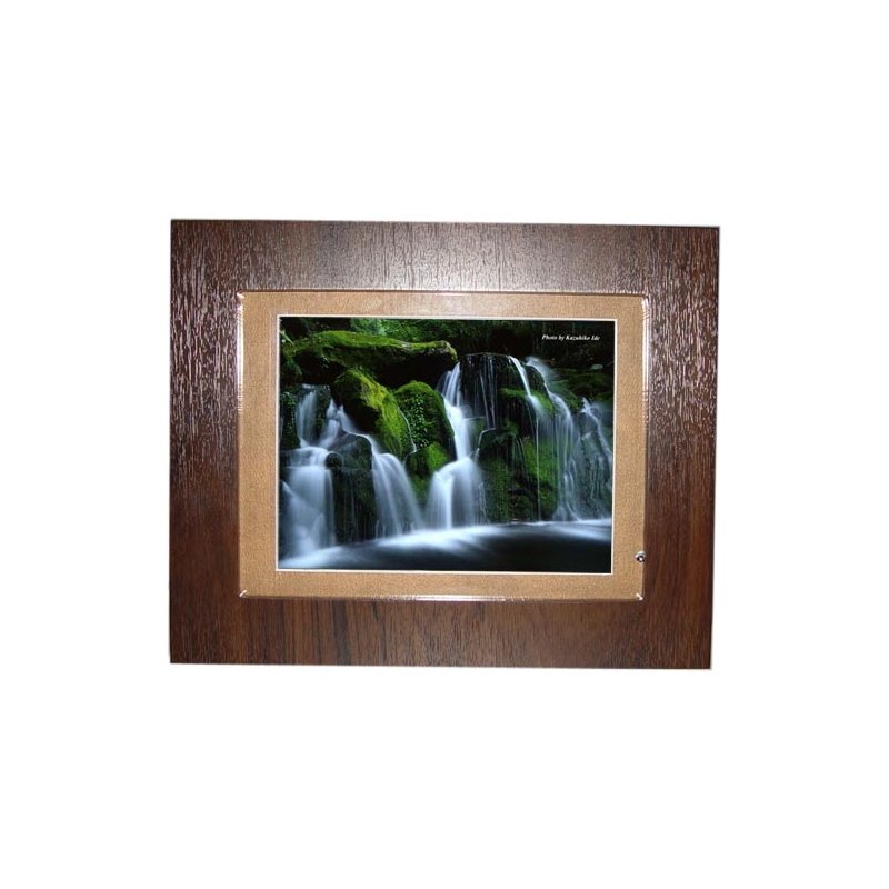 8-inch Digital Photo Wood Frame with Speaker 6-in-1 Card Reader