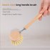 Dish Cleaning Brush  Long Handle Pan Brush  Solid Dish Scrubber Brush With Wear resistant Bristles And Hang Hole Design For Pot  Counter   Kitchen Sink Cleaning