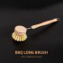 Dish Cleaning Brush  Long Handle Pan Brush  Solid Dish Scrubber Brush With Wear resistant Bristles And Hang Hole Design For Pot  Counter   Kitchen Sink Cleaning