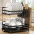 Dish Drying Rack Dish Drainer With Drainboard Utensil Holder Adjustable Swivel Spout Rustproof Dish Drainer Dish Drying Shelf Cleaning Tool For Kitchen Counter 