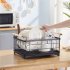 Dish Drying Rack Dish Drainer With Drainboard Utensil Holder Adjustable Swivel Spout Rustproof Dish Drainer Dish Drying Shelf Cleaning Tool For Kitchen Counter 