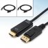 Display Ports Male To HDMI Female Converter Adapter Cable for 4K 1080P HDTV PC black