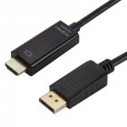 Display Ports Male To HDMI Female Converter Adapter Cable for 4K 1080P HDTV <span style='color:#F7840C'>PC</span> black