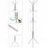 Display Stand with Triangular Support for Hat Clothing Storage Metal Shelf  white