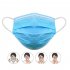 Disposable Non woven 3 layer Masks 3D Breathable Protective Cover blue 300pcs