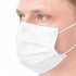 Disposable Non woven Three layer Mask Blue Hang Ear Style Protective Mask  white 1pc