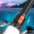 Diving Flashlight 2500 3000 Lumens Professional Underwater Flashlight IPX8 Waterproof Slide Switch For Diving Instructors Divers flashlight w t batteries strap