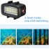 Diving Light  Underwater Video Light For Action Camera  Waterproof Rechargeable Dimmable 700LM Fill Light With Cold Shoe Adapter And Color Filter  For Outdoor L