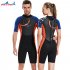 Diving Suit 3MM Siamese Short Sleeve Diving Clothes Thicken Warm Diving Surfing Jellyfish Swimwear Male orange M