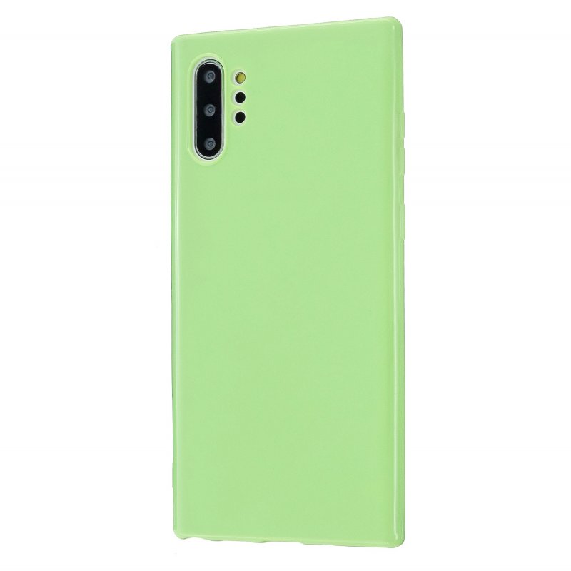 For Samsung Note 10/10 Pro Cellphone Cover TPU Phone Case Simple Profile Classic Design Shock-proof Shell Fluorescent green