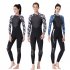 Diving Suit for Men 1 5MM Siamese Warm Jellyfish Suit Sun Block Female Ourdoor Long Sleeve Swimwear 1 5MM female black white XL