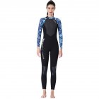 Diving Suit for Men 1 5MM Siamese Warm Jellyfish Suit Sun Block Female Ourdoor Long Sleeve Swimwear 1 5MM female blue white XL