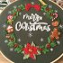 Diy Christmas Embroidery for Beginners Adults Cross Stitch Patterns Starter Kits with Embroidery Hoop Canvas size  30 30cm