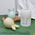 Diy Easter Bunny Silicone Candle Mold Reusable Moulds For Making Candles Gypsum Soap Resin Handicraft pendulous ears