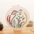 Diy Embroidery Starter Kit with Plants Flowers Pattern  Hoops Kit  Material package   20cm imitation bamboo embroidery stretch